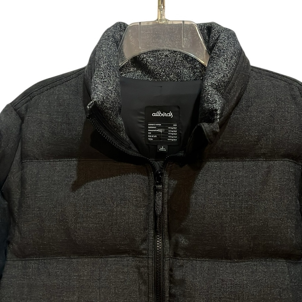 AllBirds Trino Women’s Puffer Coat Charcoal Size Small - Picture 7 of 13